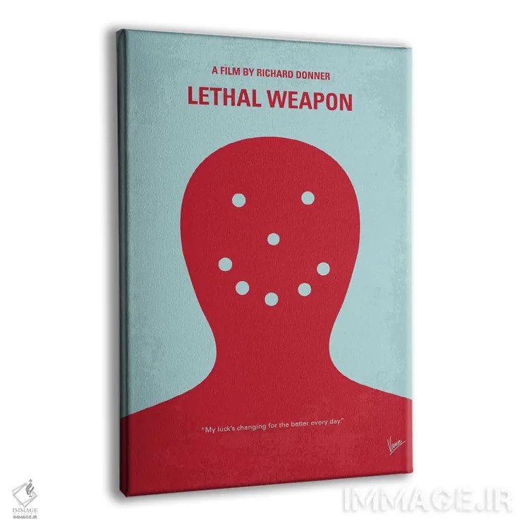 تابلو مینیمال پوستر مینیمال فیلم اسلحه مرگبار اثر چانکونگ - نمای پرسپکتیو محصول