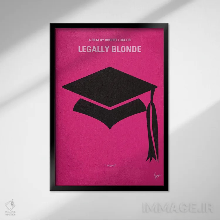 تابلو مینیمال پوستر مینیمال فیلم بلوند قانونی اثر چانکونگ - نمای قابدار مشکی