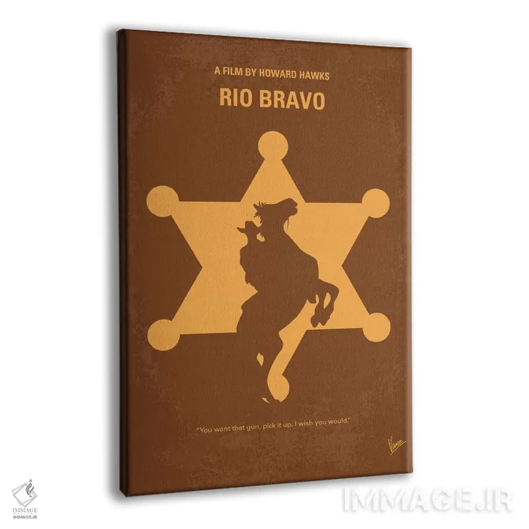 تابلو مینیمال پوستر مینیمال فیلم ریو براوو اثر چانکونگ - نمای پرسپکتیو محصول