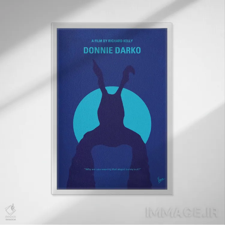 تابلو مینیمال پوستر مینیمال فیلم دانی دارکو اثر چانکونگ - نمای قابدار سفید