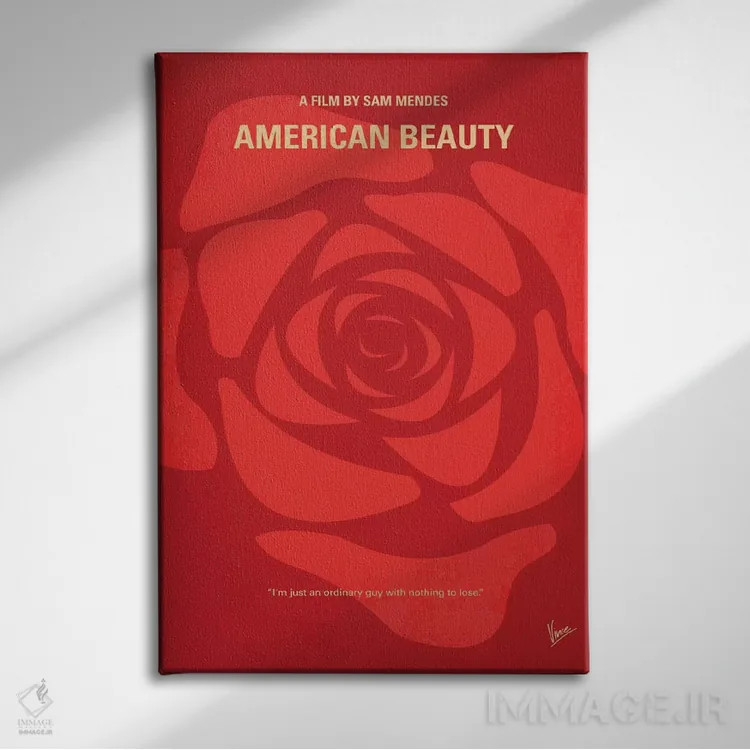 تابلو مینیمال پوستر مینیمال زیبایی آمریکایی اثر چانکونگ - نمای روبهرو روی دیوار