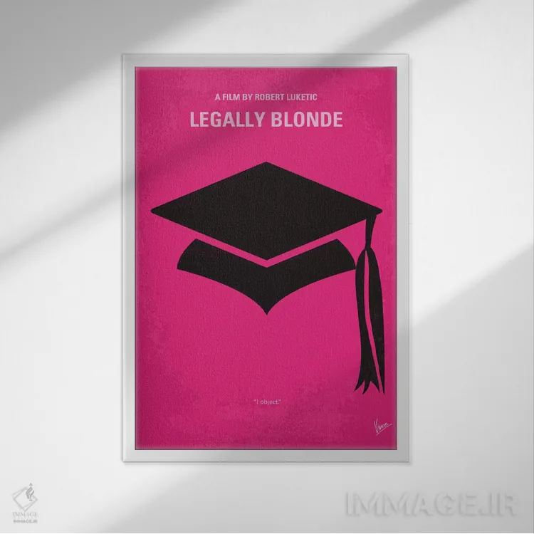 تابلو مینیمال پوستر مینیمال فیلم بلوند قانونی اثر چانکونگ - نمای قابدار سفید