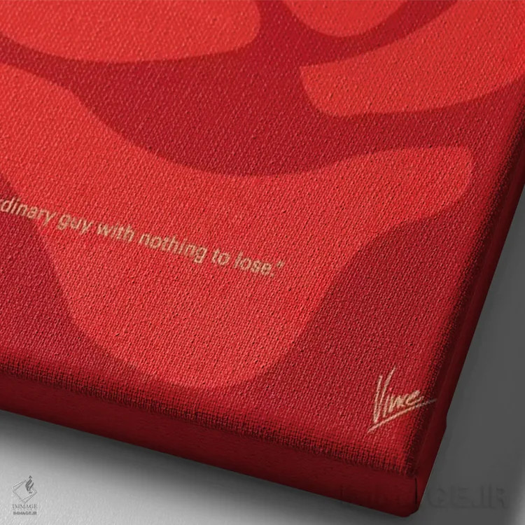 تابلو مینیمال پوستر مینیمال زیبایی آمریکایی اثر چانکونگ - نمای نزدیک بافت بوم