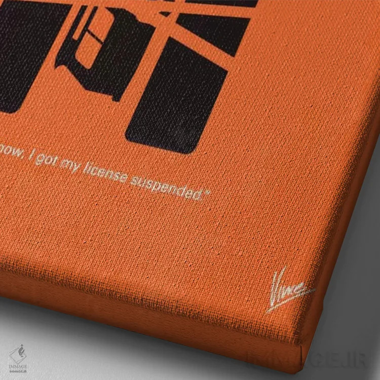 تابلو مینیمال پوستر مینیمال فیلم سرعت اثر چانکونگ - نمای نزدیک بافت بوم