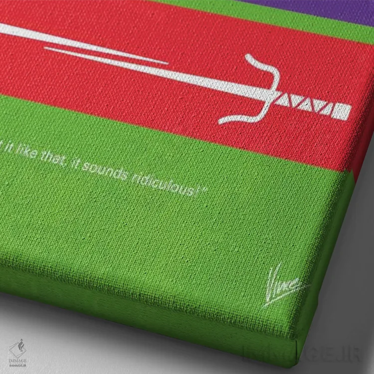 تابلو مینیمال پوستر مینیمال لاک پشت های نینجا نوجوان جهش یافته اثر چانکونگ - نمای نزدیک بافت بوم