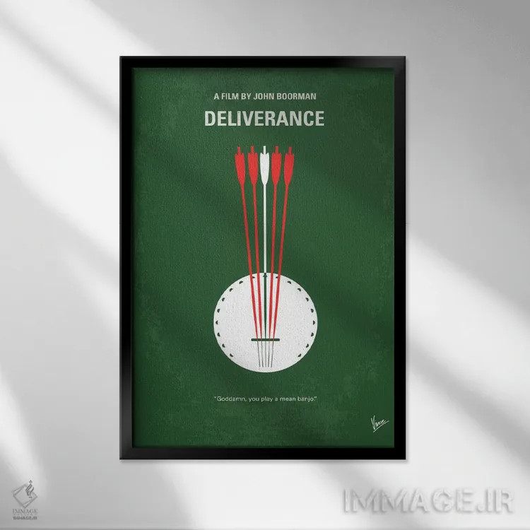 تابلو مینیمال پوستر مینیمال فیلم نجات اثر چانکونگ - نمای قابدار مشکی