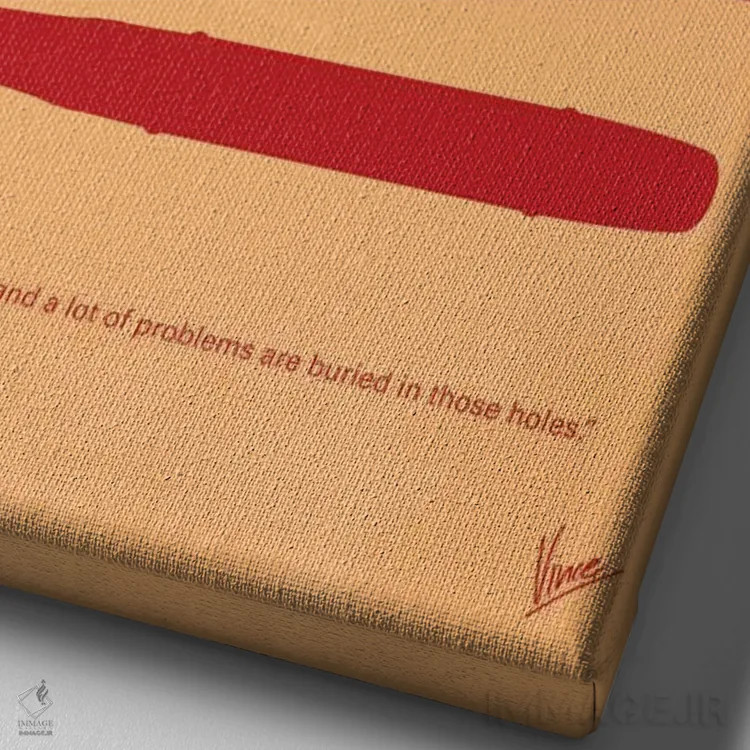 تابلو مینیمال پوستر مینیمال فیلم کازینو اثر چانکونگ - نمای نزدیک بافت بوم