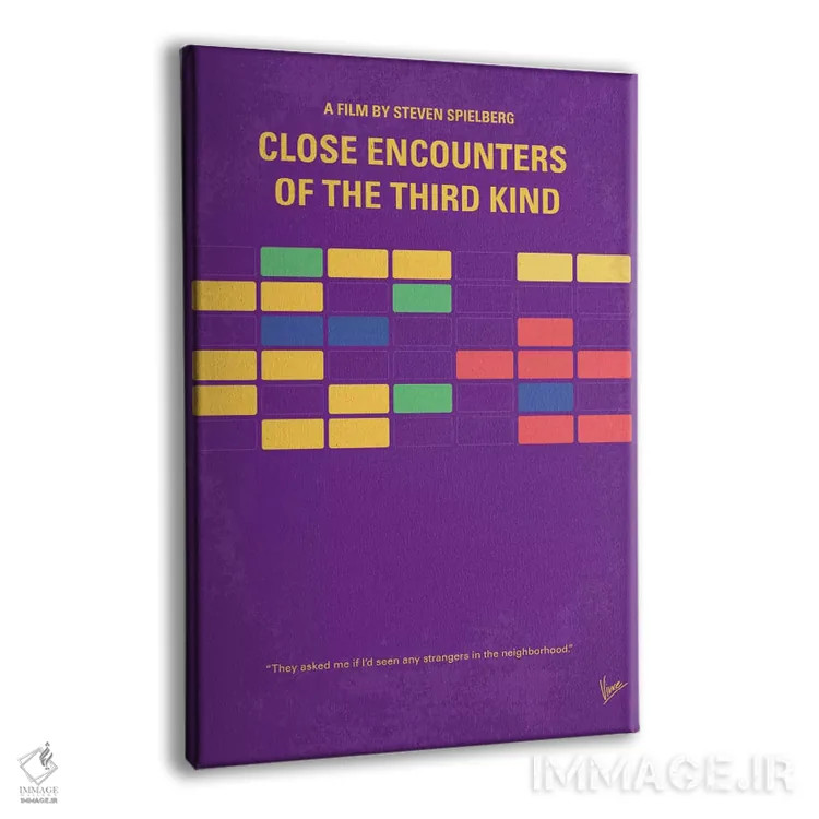 تابلو مینیمال پوستر مینیمال فیلم برخورد نزدیک از نوع سوم اثر چانکونگ - نمای پرسپکتیو محصول