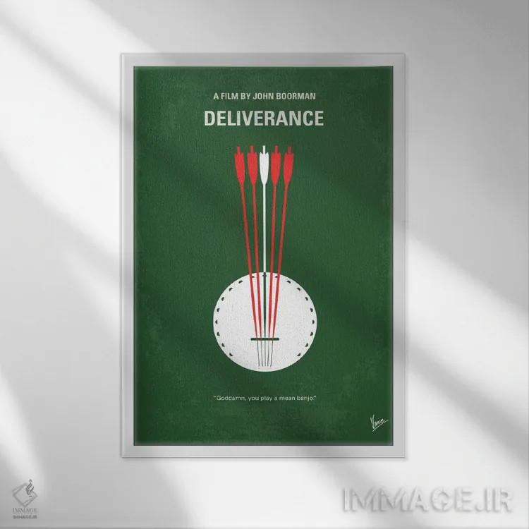 تابلو مینیمال پوستر مینیمال فیلم نجات اثر چانکونگ - نمای قابدار سفید