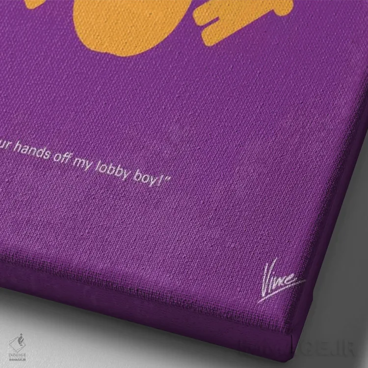 تابلو مینیمال پوستر مینیمال هتل بزرگ بوداپست اثر چانکونگ - نمای نزدیک بافت بوم