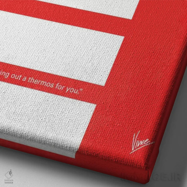 تابلو مینیمال پوستر مینیمال فیلم احمق اثر چانکونگ - نمای نزدیک بافت بوم