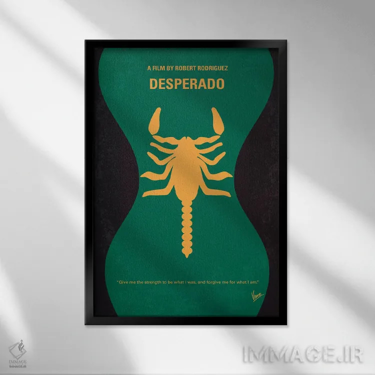 تابلو مینیمال پوستر مینیمال فیلم دسپردو اثر چانکونگ - نمای قابدار مشکی