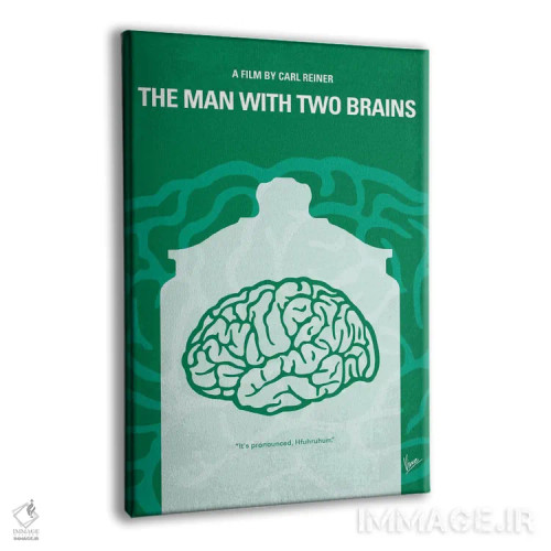 تابلو مینیمال پوستر مینیمال مردی با دو مغز اثر چانکونگ - نمای پرسپکتیو محصول