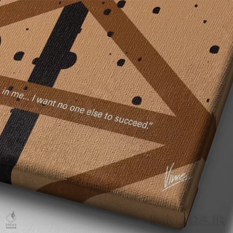 تابلو مینیمال پوستر مینیمال فیلم خون به پا خواهد شد اثر چانکونگ - نمای نزدیک بافت بوم