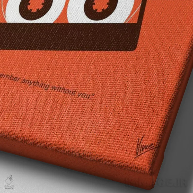 تابلو مینیمال پوستر مینیمال فیلم درخشش ابدی یک ذهن پاک اثر چانکونگ - نمای نزدیک بافت بوم