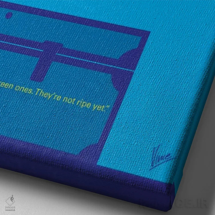 تابلو مینیمال پوستر مینیمال فیلم ماهی به نام واندا اثر چانکونگ - نمای نزدیک بافت بوم