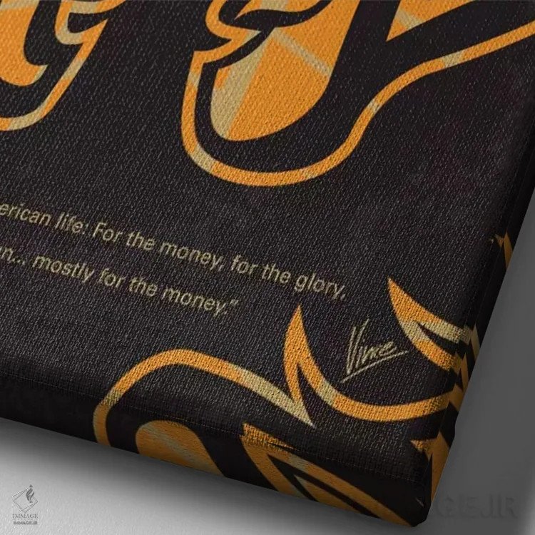 تابلو مینیمال پوستر مینیمال فیلم اسموکی و بندیت اثر چانکونگ - نمای نزدیک بافت بوم