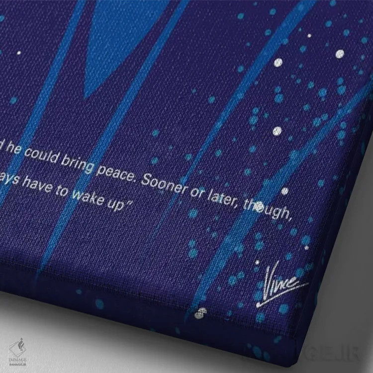 تابلو مینیمال پوستر مینیمال آواتار اثر چانکونگ - نمای نزدیک بافت بوم