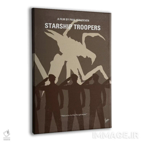 تابلو مینیمال پوستر مینیمال سربازان سفینه ای اثر چانکونگ - نمای پرسپکتیو محصول