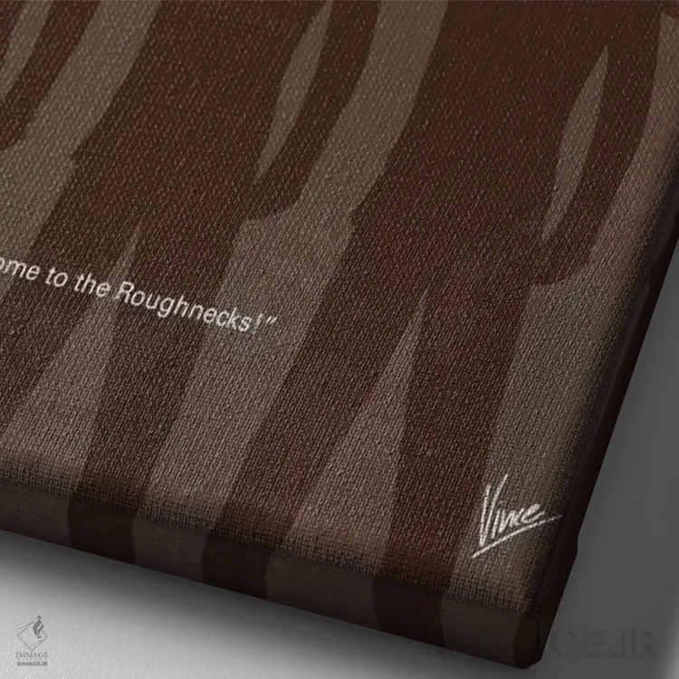 تابلو مینیمال پوستر مینیمال سربازان سفینه ای اثر چانکونگ - نمای نزدیک بافت بوم