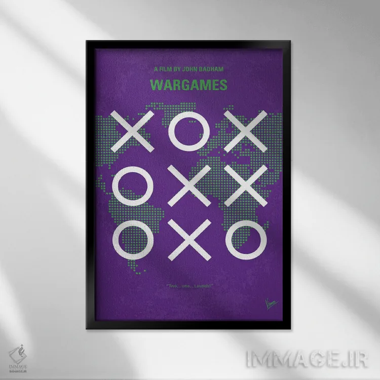 تابلو مینیمال پوستر مینیمال فیلم بازی های جنگی اثر چانکونگ - نمای قابدار مشکی