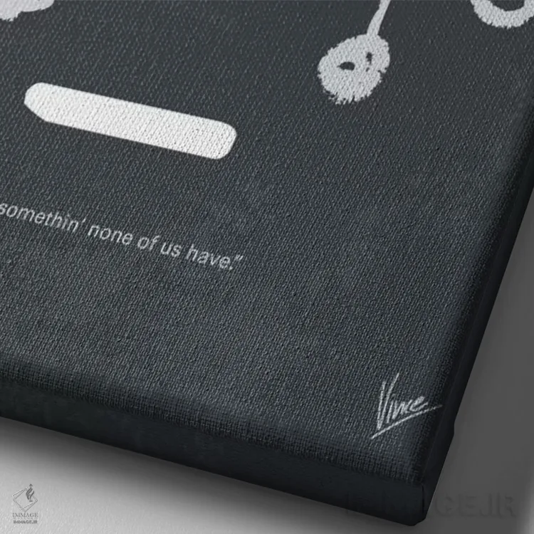 تابلو مینیمال پوستر مینیمال فیلم ویل هانتینگ خوب اثر چانکونگ - نمای نزدیک بافت بوم