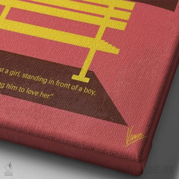 تابلو مینیمال پوستر مینیمال فیلم ناتینگ هیل اثر چانکونگ - نمای نزدیک بافت بوم