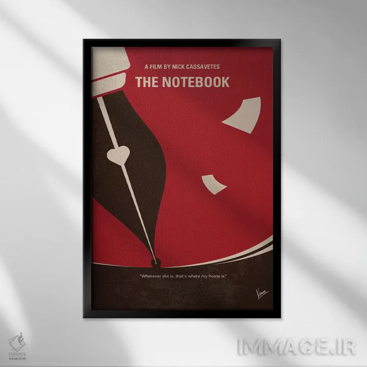 تابلو مینیمال پوستر مینیمال فیلم دفترچه خاطرات اثر چانکونگ - نمای قابدار مشکی