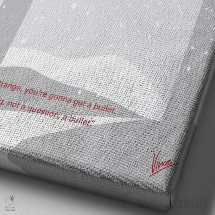 تابلو مینیمال پوستر مینیمال هشت نفرت انگیز اثر چانکونگ - نمای نزدیک بافت بوم