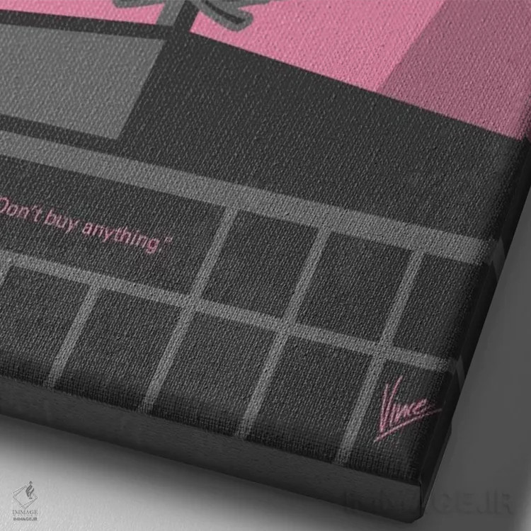 تابلو مینیمال پوستر مینیمال فیلم رفقای خوب اثر چانکونگ - نمای نزدیک بافت بوم