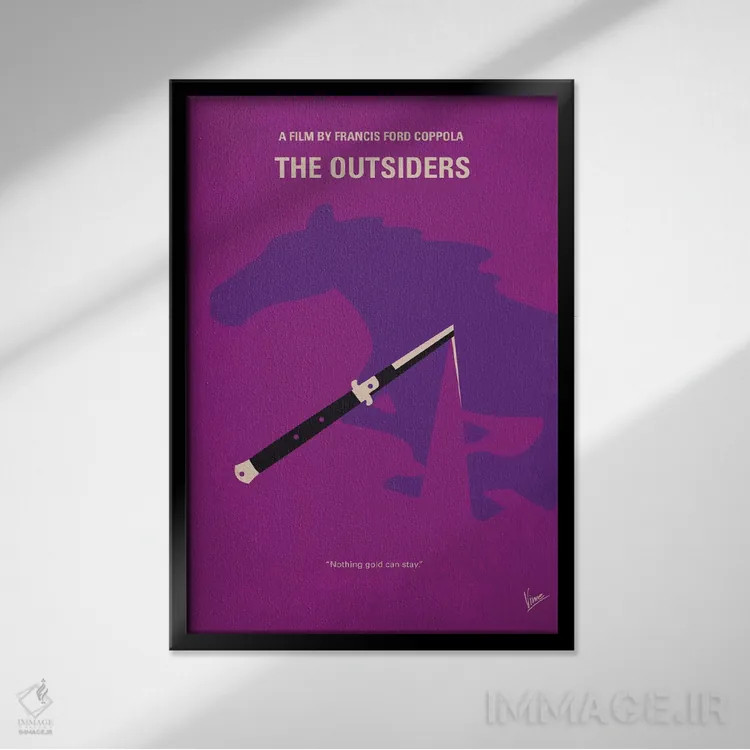 تابلو مینیمال پوستر مینیمال فیلم بیگانگان اثر چانکونگ - نمای قابدار مشکی