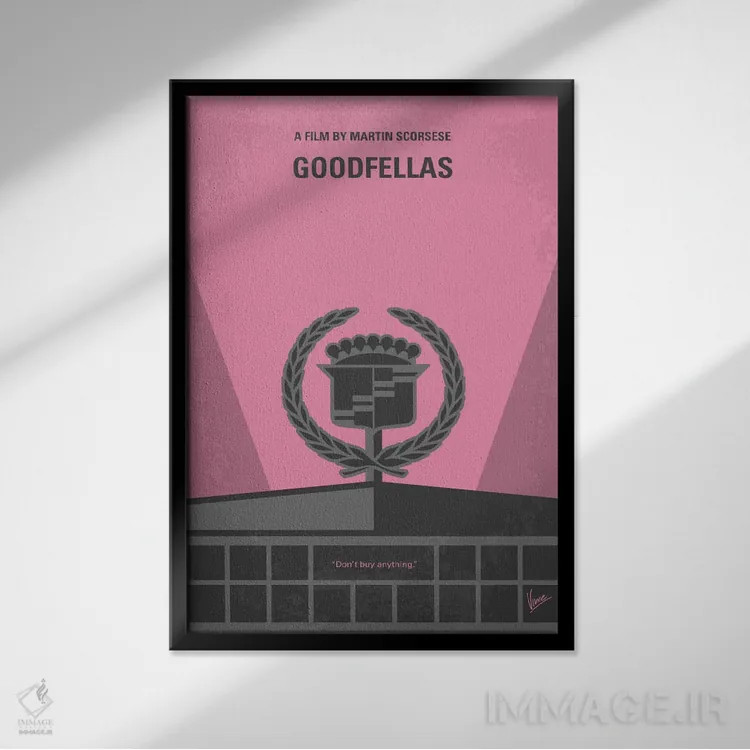 تابلو مینیمال پوستر مینیمال فیلم رفقای خوب اثر چانکونگ - نمای قابدار مشکی