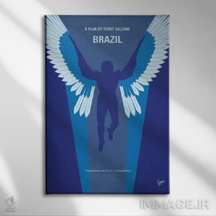 تابلو مینیمال پوستر مینیمال برزیل اثر چانکونگ - نمای روبهرو روی دیوار