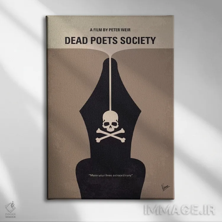 تابلو مینیمال پوستر مینیمال انجمن شاعران مرده اثر چانکونگ - نمای روبهرو روی دیوار