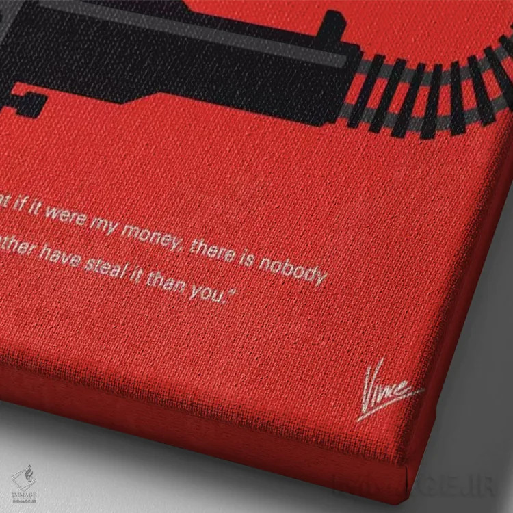 تابلو مینیمال پوستر مینیمال فیلم بوچ کسیدی و ساندنس کید اثر چانکونگ - نمای نزدیک بافت بوم