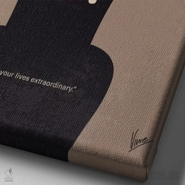 تابلو مینیمال پوستر مینیمال انجمن شاعران مرده اثر چانکونگ - نمای نزدیک بافت بوم