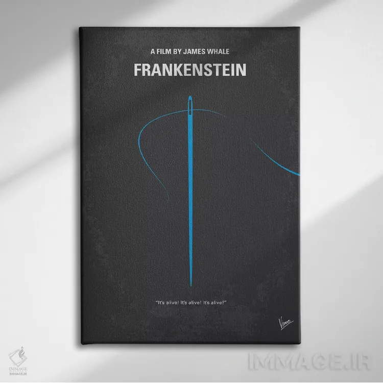 تابلو مینیمال پوستر مینیمال فرانکشتاین اثر چانکونگ - نمای روبهرو روی دیوار