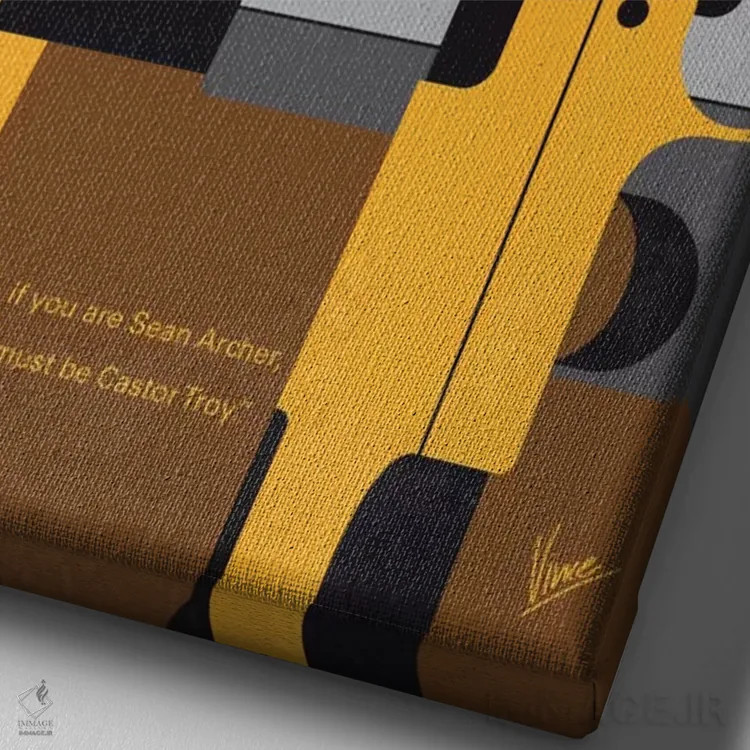 تابلو مینیمال پوستر مینیمال فیلم تغییر چهره اثر چانکونگ - نمای نزدیک بافت بوم