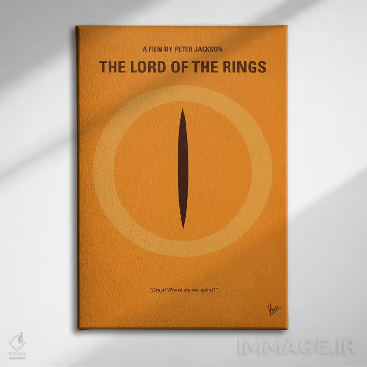 تابلو مینیمال پوستر مینیمال فیلم ارباب حلقه ها اثر چانکونگ - نمای روبهرو روی دیوار