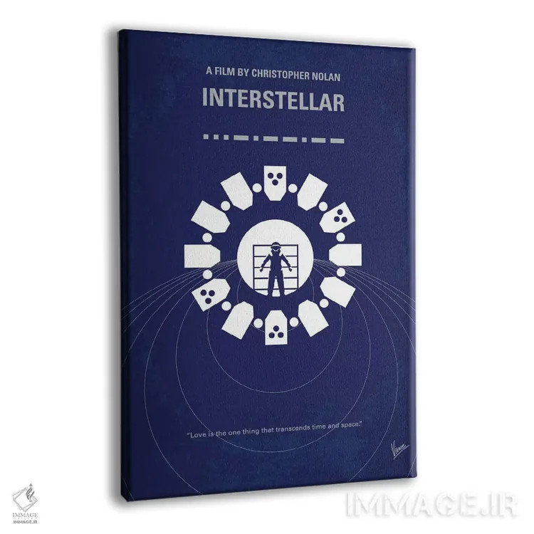 تابلو مینیمال پوستر مینیمال فیلم میان ستاره ای اثر چانکونگ - نمای پرسپکتیو محصول