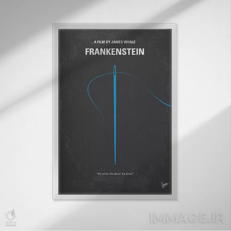 تابلو مینیمال پوستر مینیمال فرانکشتاین اثر چانکونگ - نمای قابدار سفید