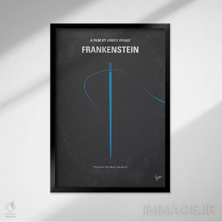 تابلو مینیمال پوستر مینیمال فرانکشتاین اثر چانکونگ - نمای قابدار مشکی