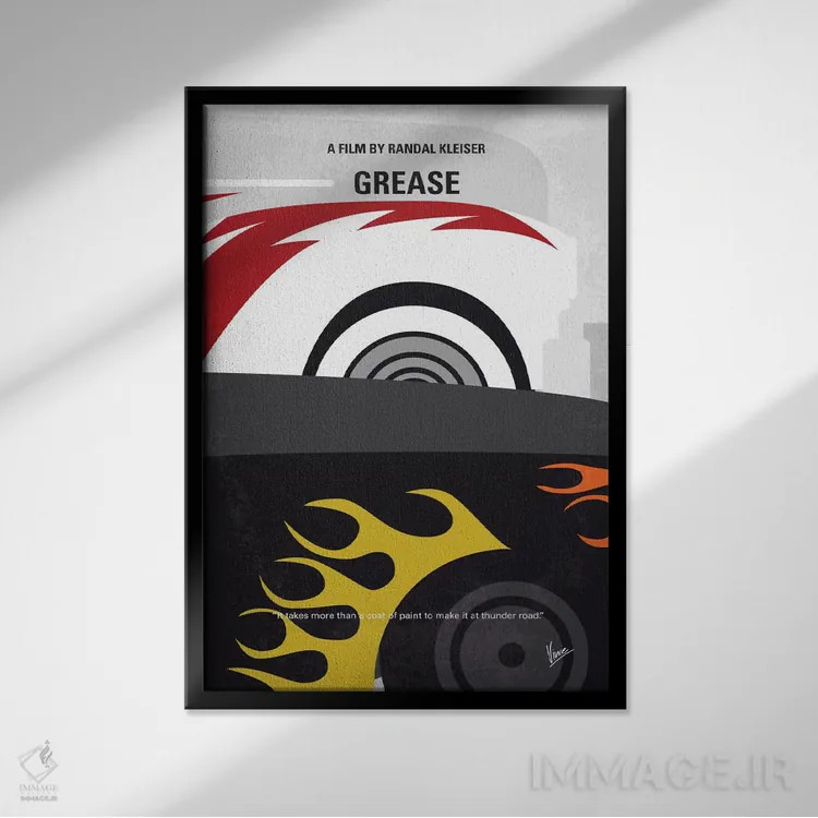 تابلو مینیمال پوستر مینیمال فیلم گریس اثر چانکونگ - نمای قابدار مشکی