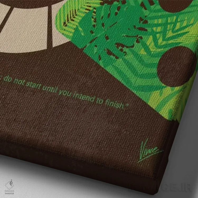 تابلو مینیمال پوستر مینیمال فیلم جومانجی اثر چانکونگ - نمای نزدیک بافت بوم