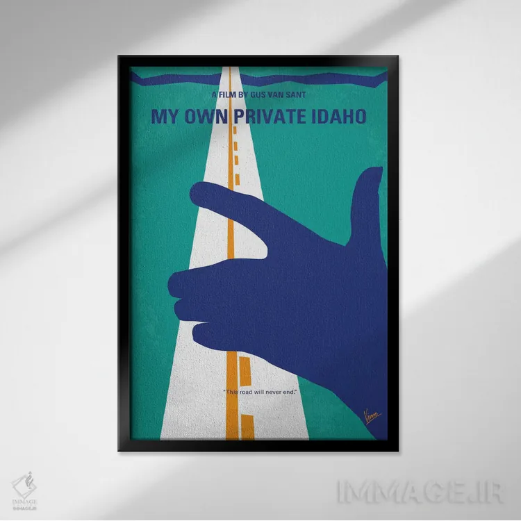 تابلو مینیمال پوستر مینیمال فیلم آیداهوی خصوصی من اثر چانکونگ - نمای قابدار مشکی