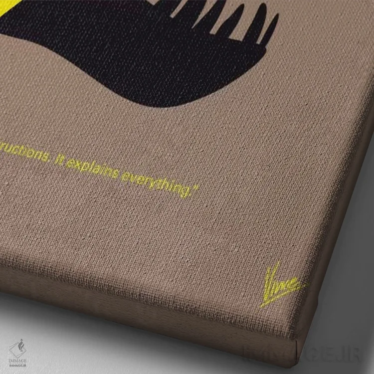 تابلو مینیمال پوستر مینیمال فیلم شب در موزه اثر چانکونگ - نمای نزدیک بافت بوم