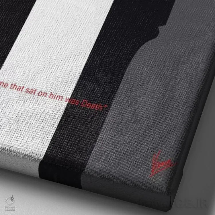 تابلو مینیمال پوستر مینیمال فیلم سوارکار رنگ پریده اثر چانکونگ - نمای نزدیک بافت بوم