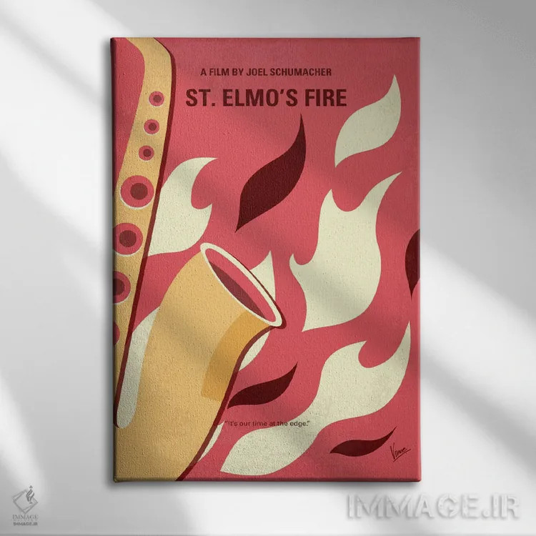 تابلو مینیمال پوستر مینیمال فیلم آتش سنت المو اثر چانکونگ - نمای روبهرو روی دیوار