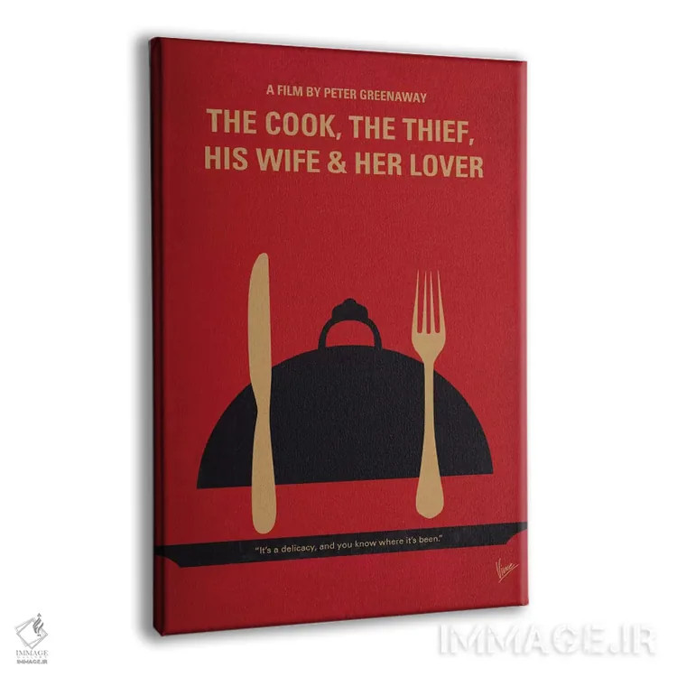 تابلو مینیمال پوستر مینیمال فیلم آشپز، دزد، همسرش و معشوقه اش اثر چانکونگ - نمای پرسپکتیو محصول