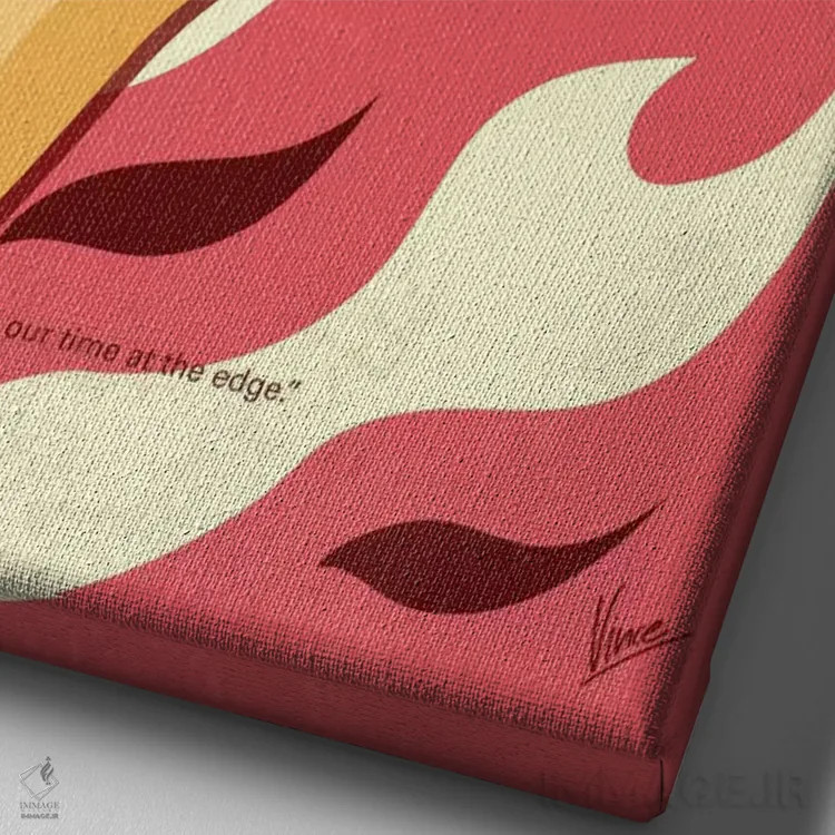 تابلو مینیمال پوستر مینیمال فیلم آتش سنت المو اثر چانکونگ - نمای نزدیک بافت بوم